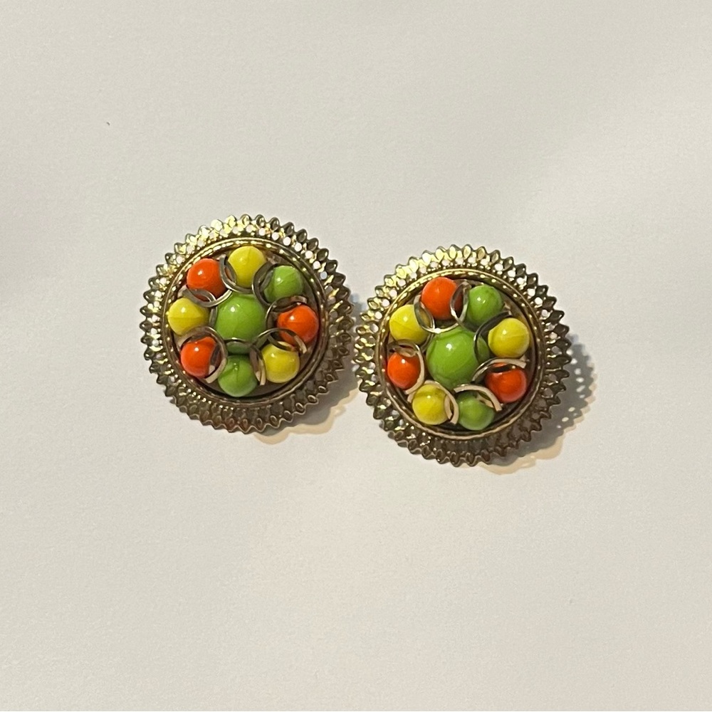 Vintage Fruit Salad Earrings